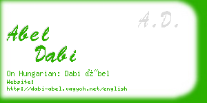 abel dabi business card